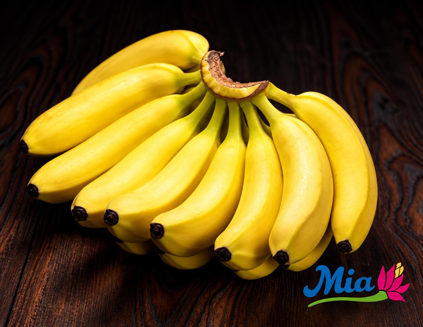 Bananes mûres de la sélection MIA, avec leur marquage d’origine
